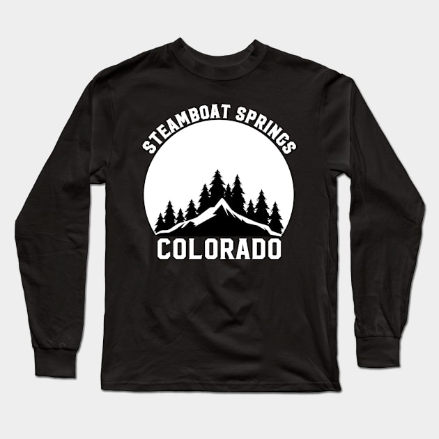 Steamboat Springs Colorado Tourist Souvenir Travel Long Sleeve T-Shirt by retroparks
